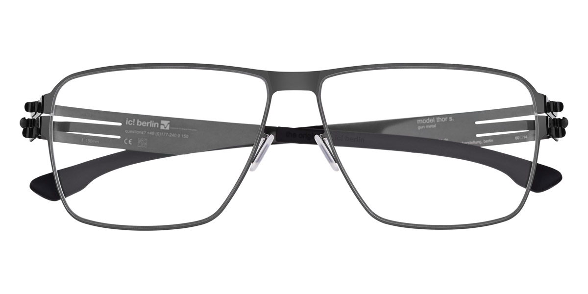 Ic! Berlin Thorsti S. Gunmetal Eyeglasses Front View