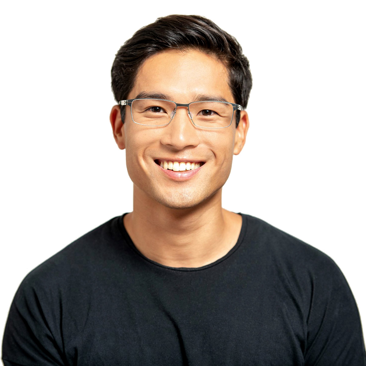 Ic! Berlin Toru N. Graphite Eyeglasses On Male Model
