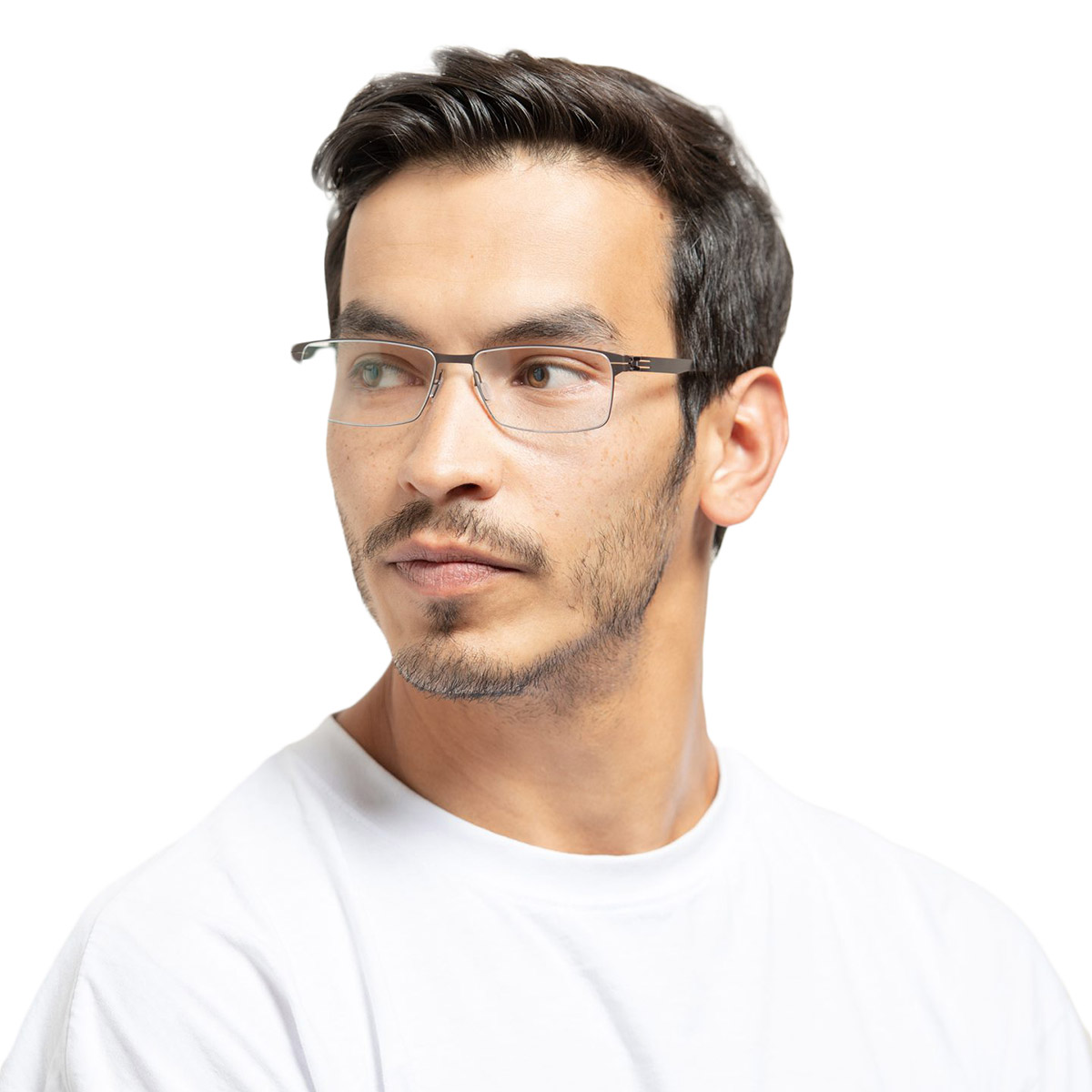 Ic! Berlin Toru N. Teak Eyeglasses On Male Model