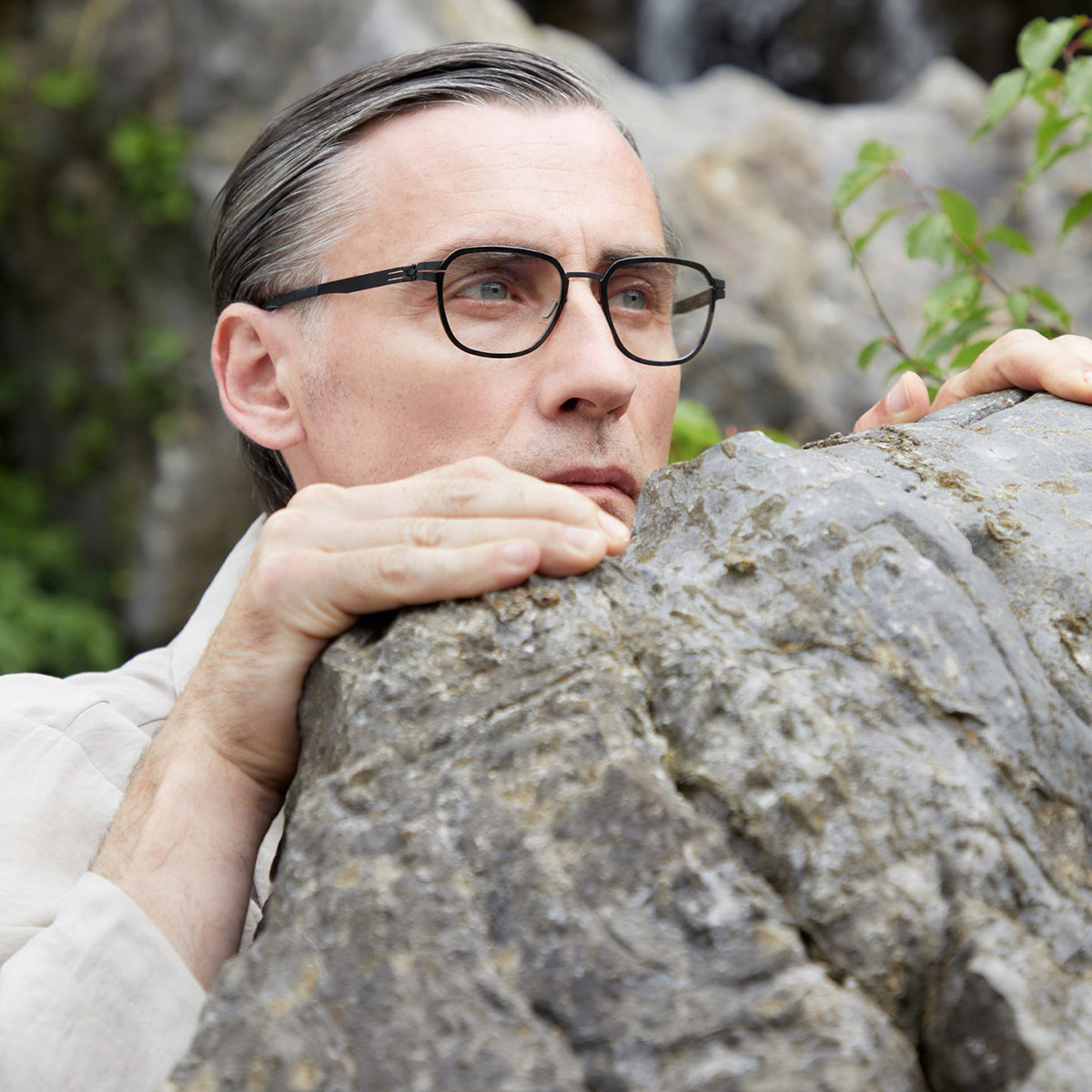 Ic! Berlin Vanadium Black Gunmetal Eyeglasses Lifestyle Shot