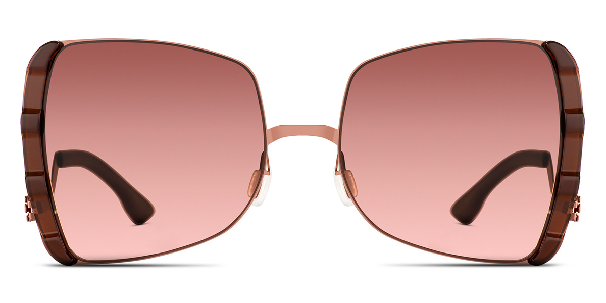Ic! Berlin VIP Shiny-Copper-Mahagony Sunglasses Front View