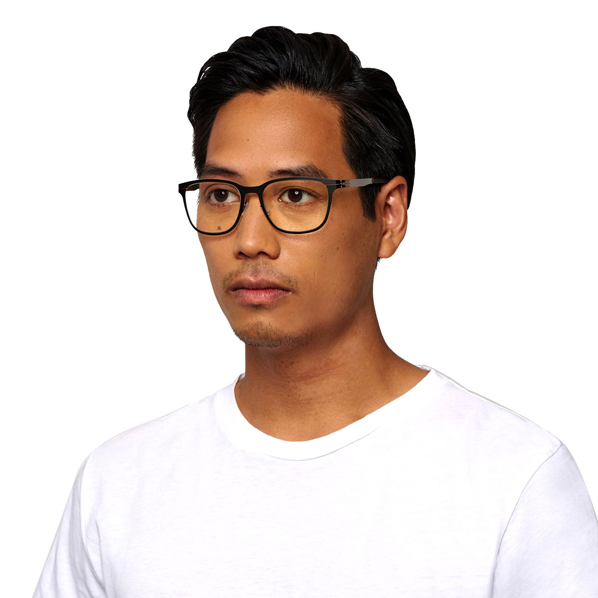 Ic! Berlin Vitan V. Black Pearl Eyeglasses On Male Model