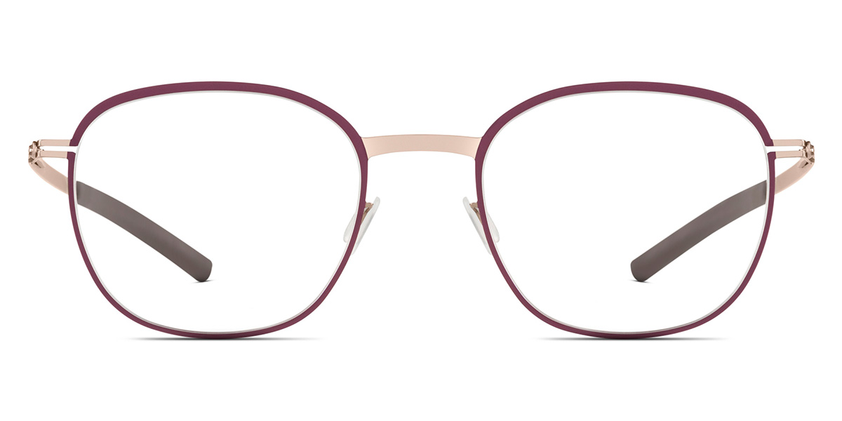Ic! Berlin Vorias Bronze Mulberry Circle Eyeglasses Front View