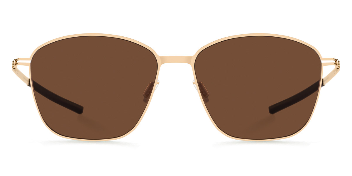 Ic! Berlin Warm Braw Rosé-Gold Sunglasses Front View