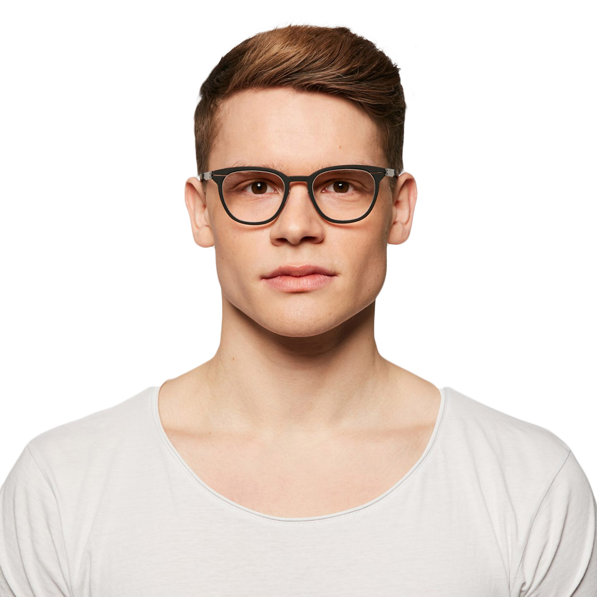 Ic! Berlin Westside Black² Eyeglasses On Male Model