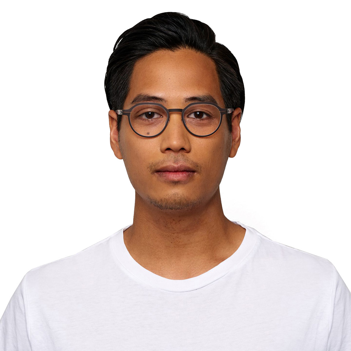 Ic! Berlin Xavier V. Teak Eyeglasses On Male Model