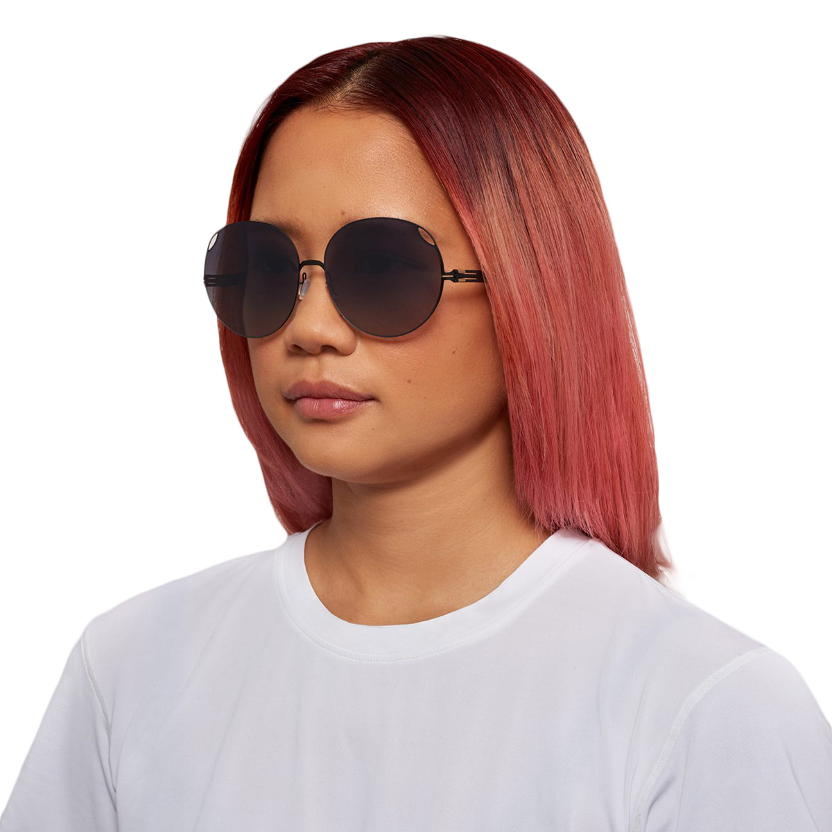 Ic! Berlin Yulina T. Black Sunglasses On Female Model
