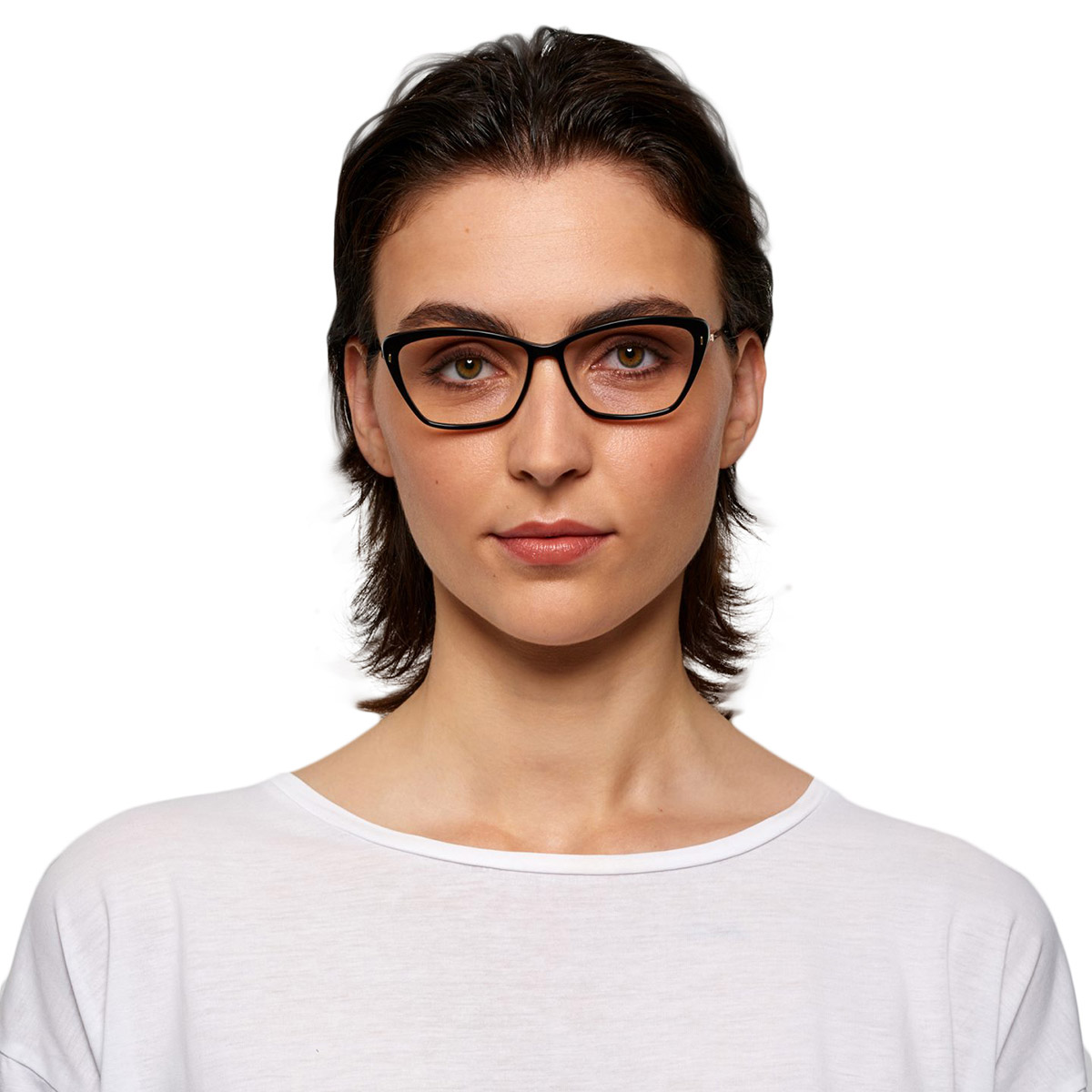 Ic! Berlin Zelda Black Eyeglasses On Female Model