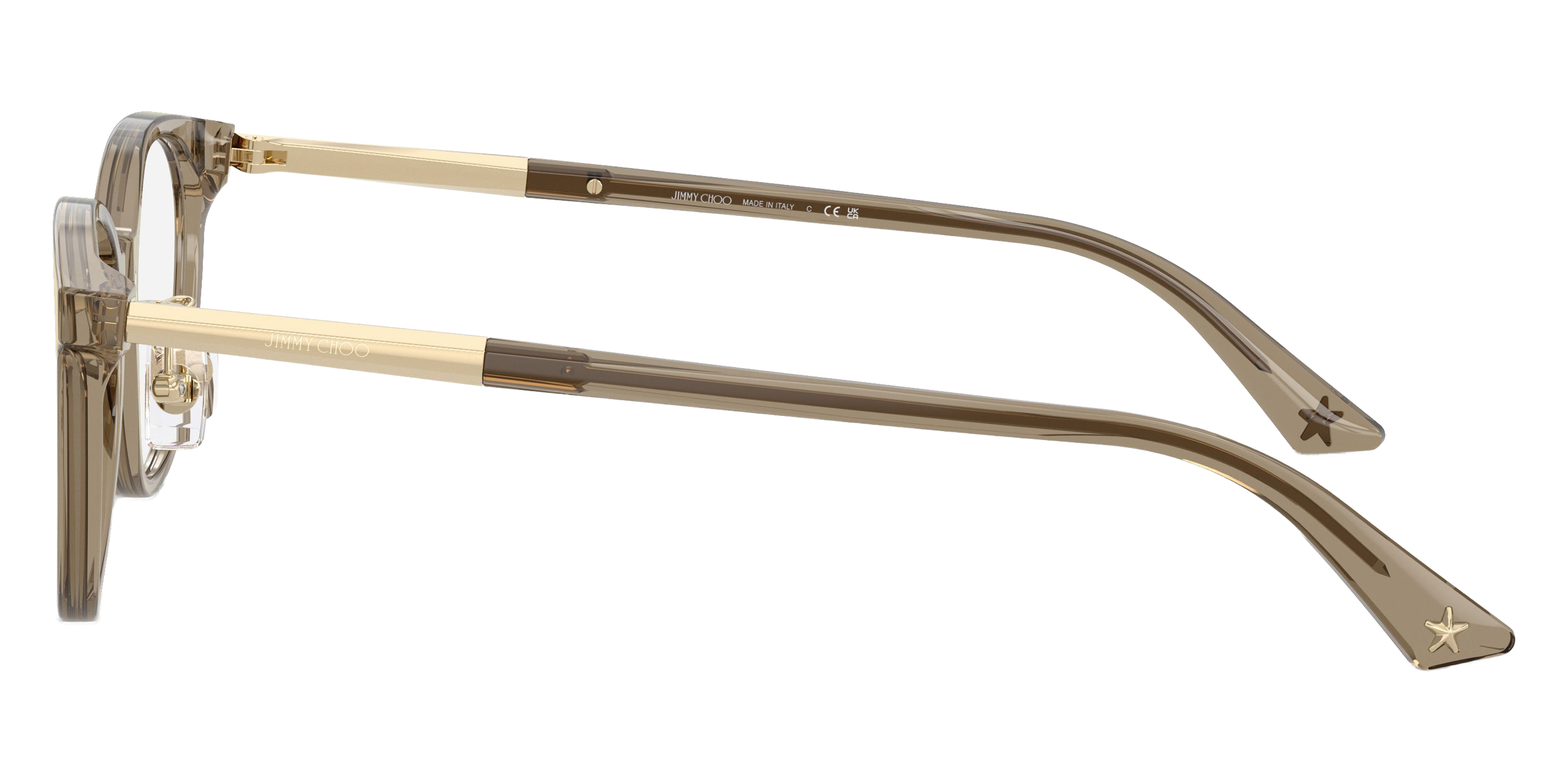 Color: Transparent Brown/Pale Gold (5051) - Jimmy Choo JC3039D505148