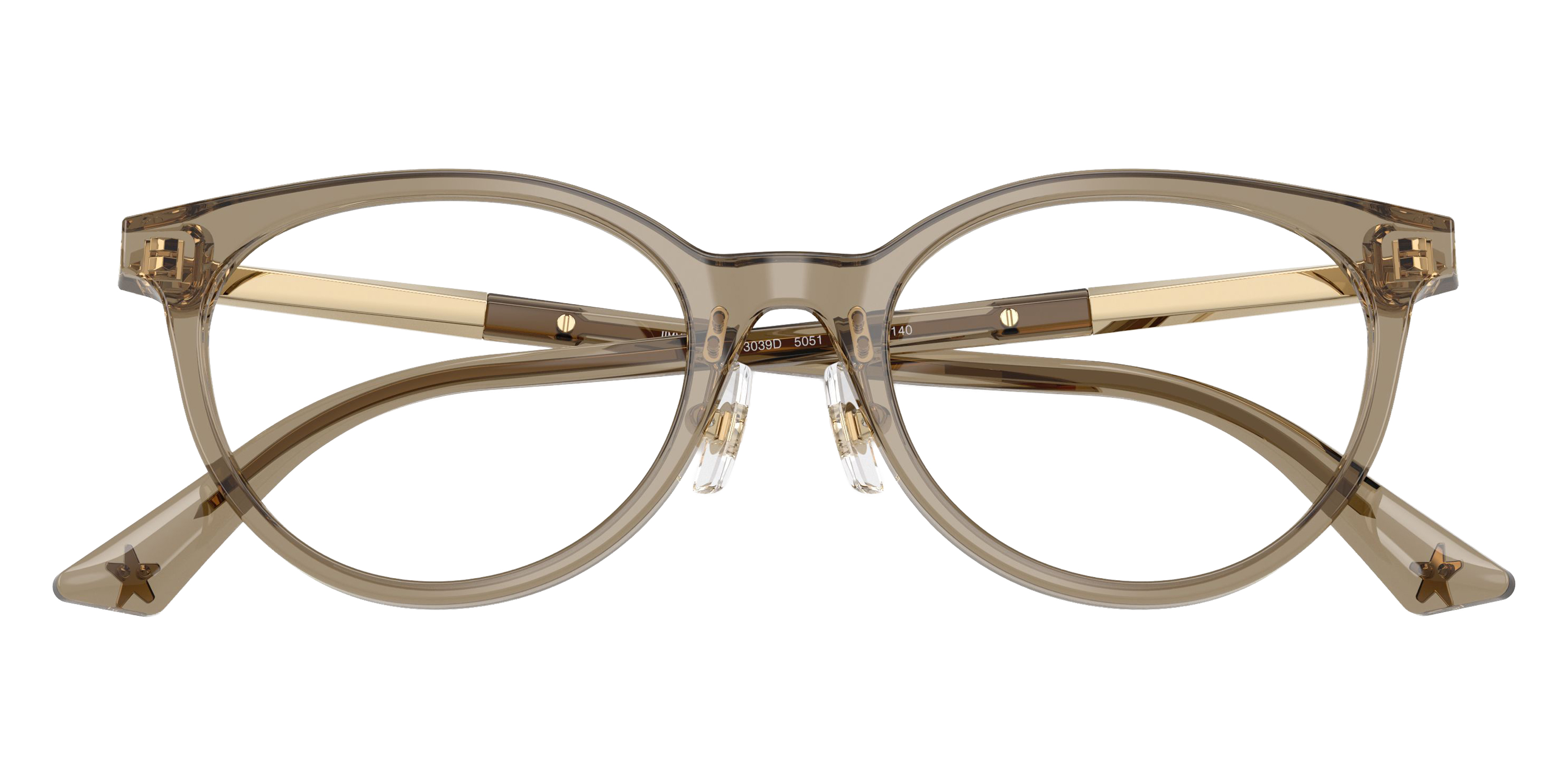 Color: Transparent Brown/Pale Gold (5051) - Jimmy Choo JC3039D505148