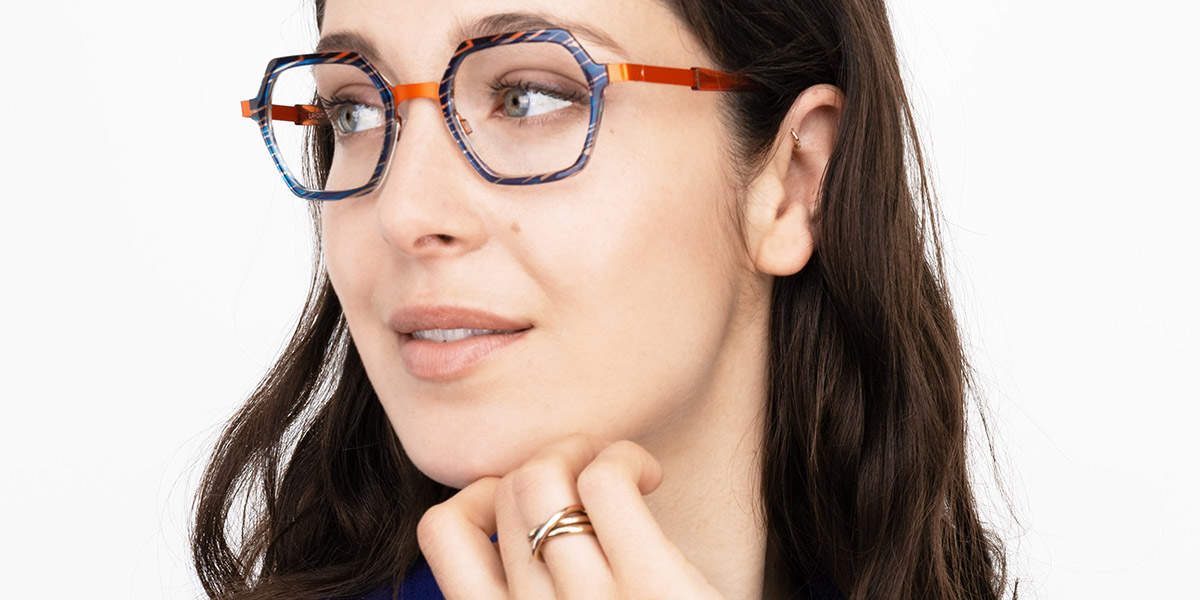 LaFont™ Motus Geometric Eyeglasses | EyeOns.com