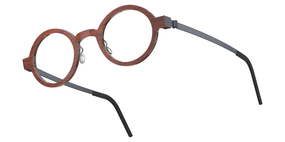 Color: Padauk/Dark Brown U16 SL54 Rose Gold Mirrored-Medium Gray- Lindberg Buffalo Titanium LND1810WD13U1643