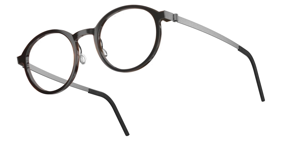 Color: Dark Brown 10 SL98 Warm Gray Gradient- Lindberg Buffalo Titanium LND1828H201048