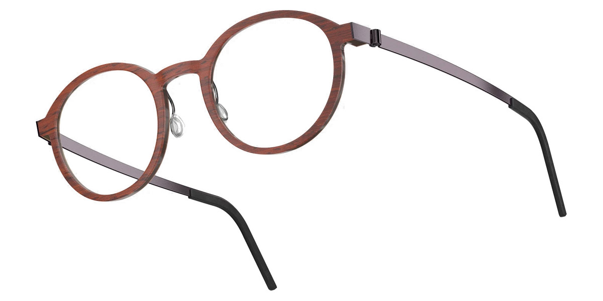 Color: Padauk/Dark Brown PU14 SL54 Rose Gold Mirrored-Medium Gray- Lindberg Buffalo Titanium LND1828WD13PU1448