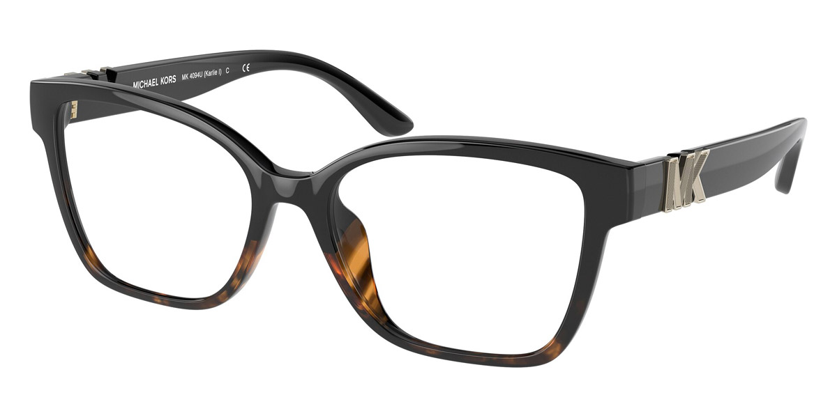 Michael Kors™ Karlie I Mk4094u 3912 51 Black Dark Tortoise Eyeglasses