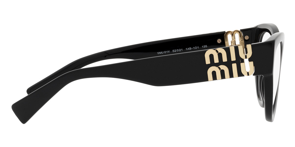 Miu Miu™ MU 01VV 1AB1O1 52 Black Eyeglasses