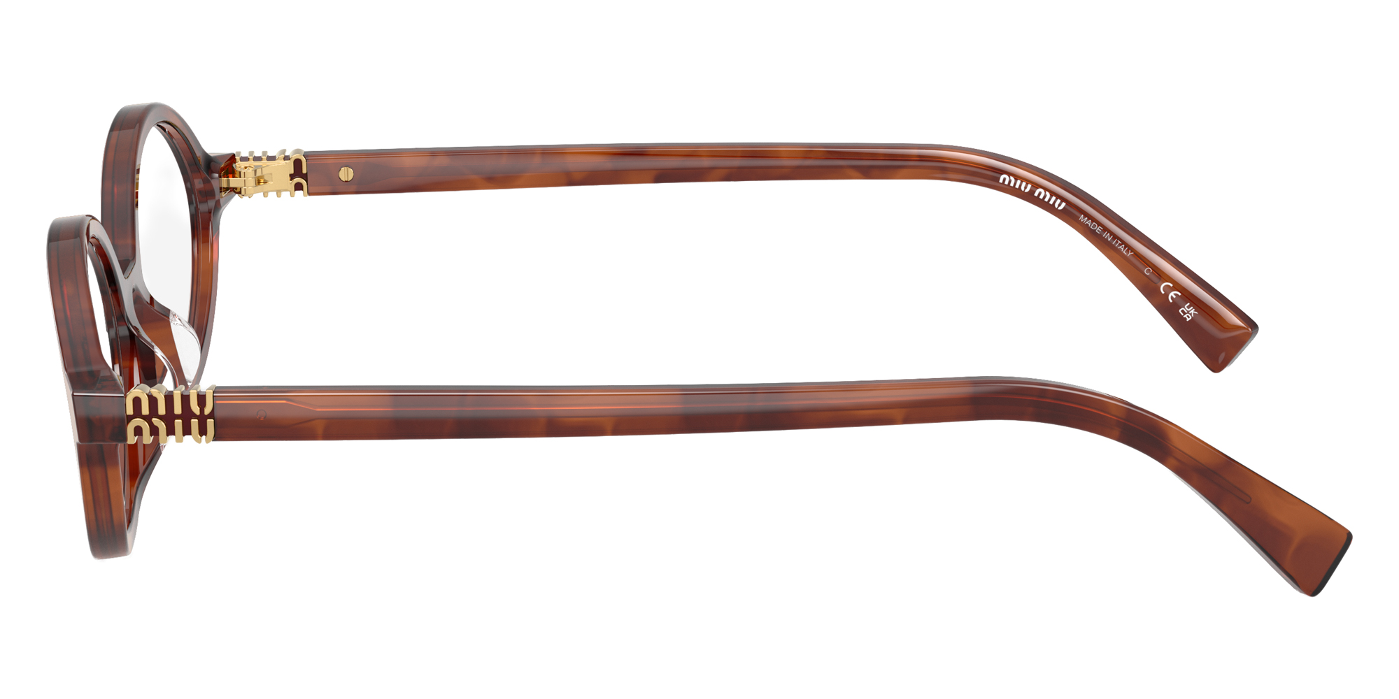 Color: Striped Tobacco (26E1O1) - Miu Miu MU01XV26E1O150