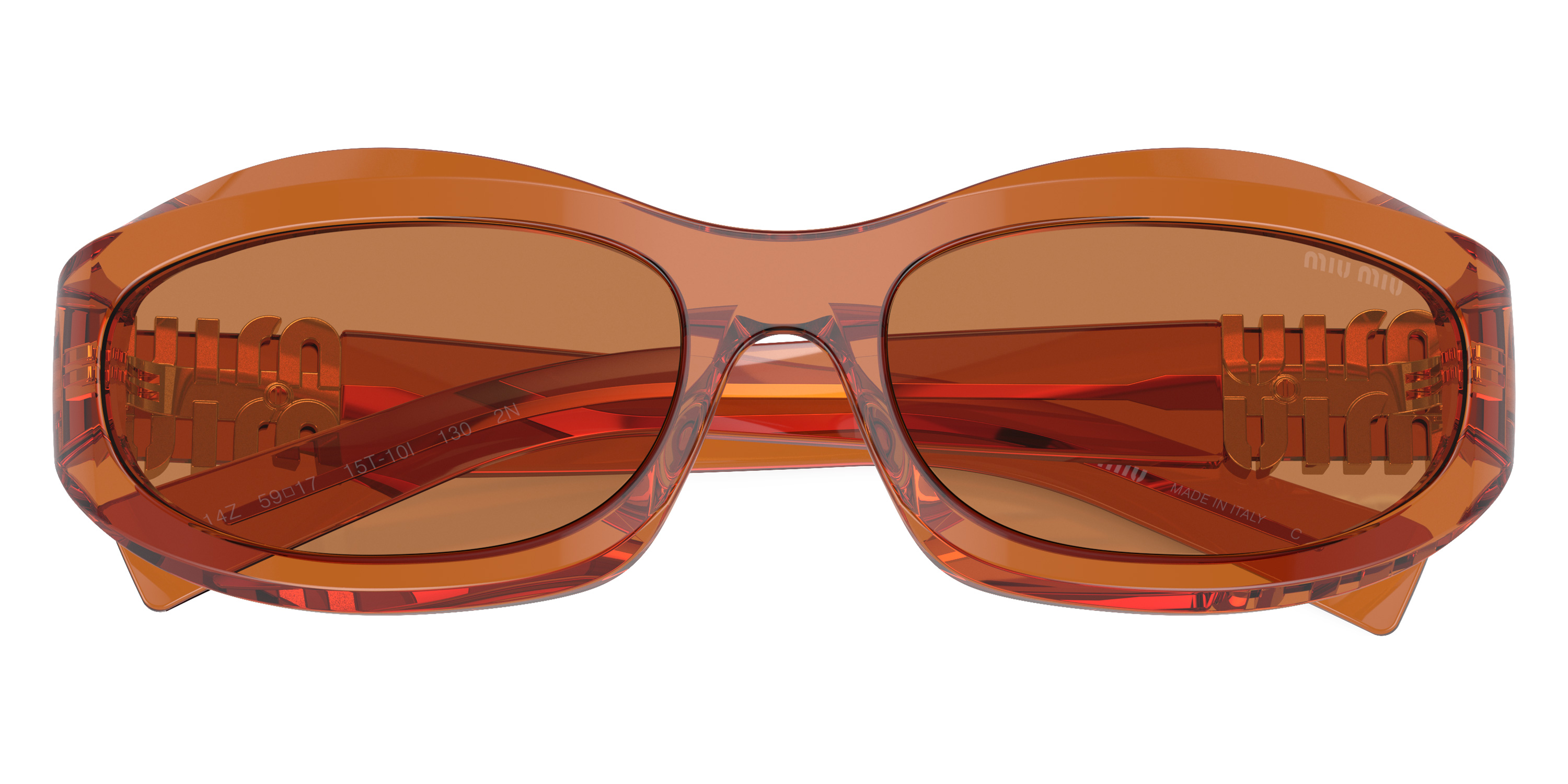 Color: Caramel Transparent (15T10I) - Miu Miu MU14ZS15T10I59