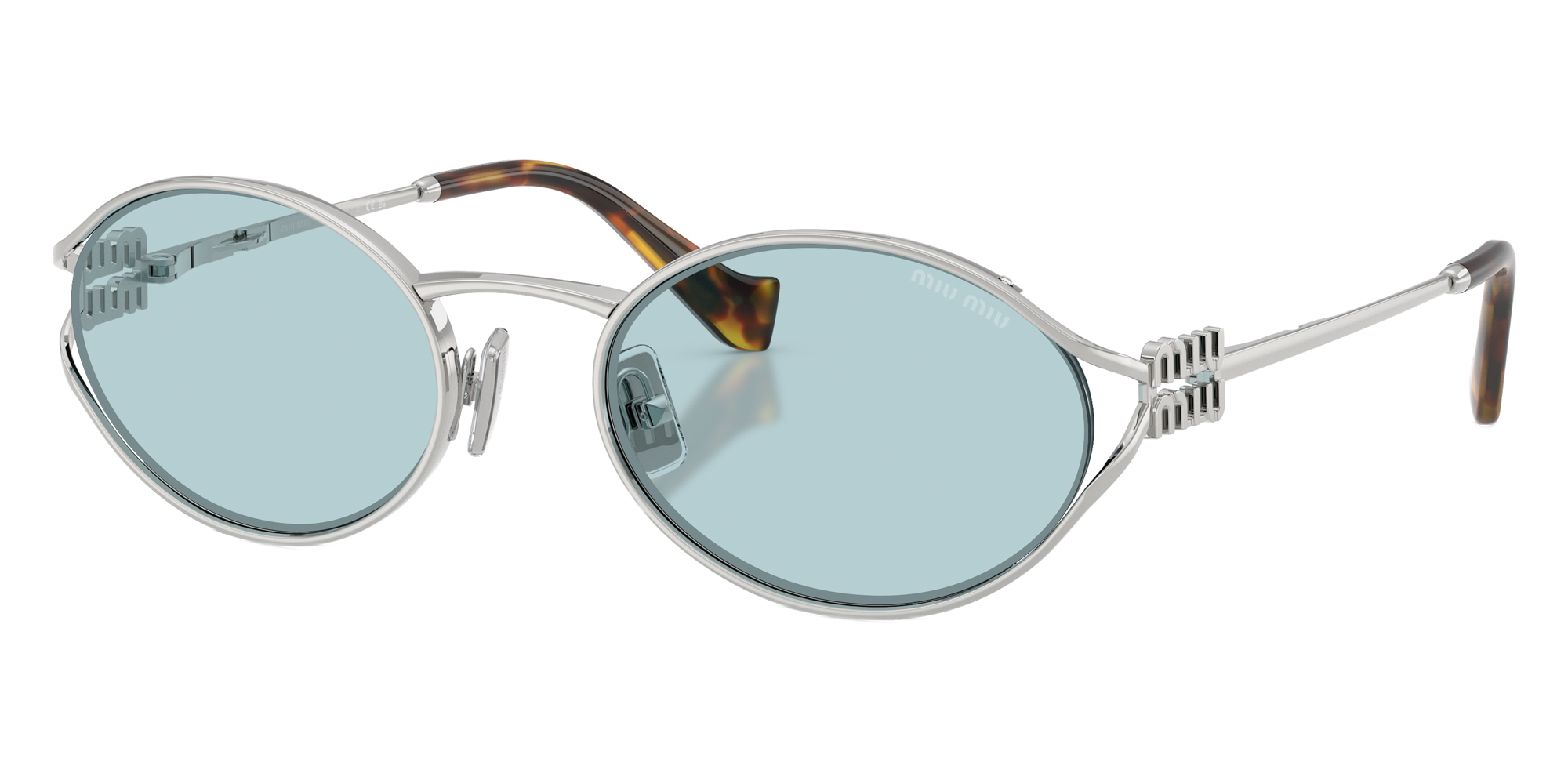Color: Silver (1BC20R) - Miu Miu MU52YS1BC20R54