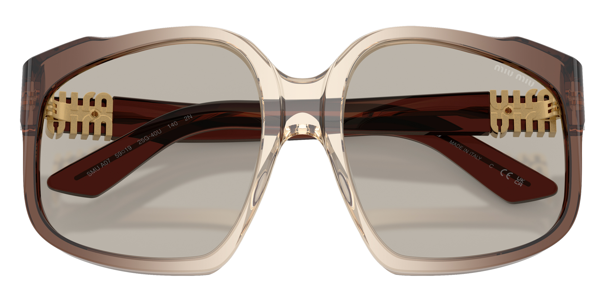 Color: Brown Gradient (25G40U) - Miu Miu MUA07S25G40U59