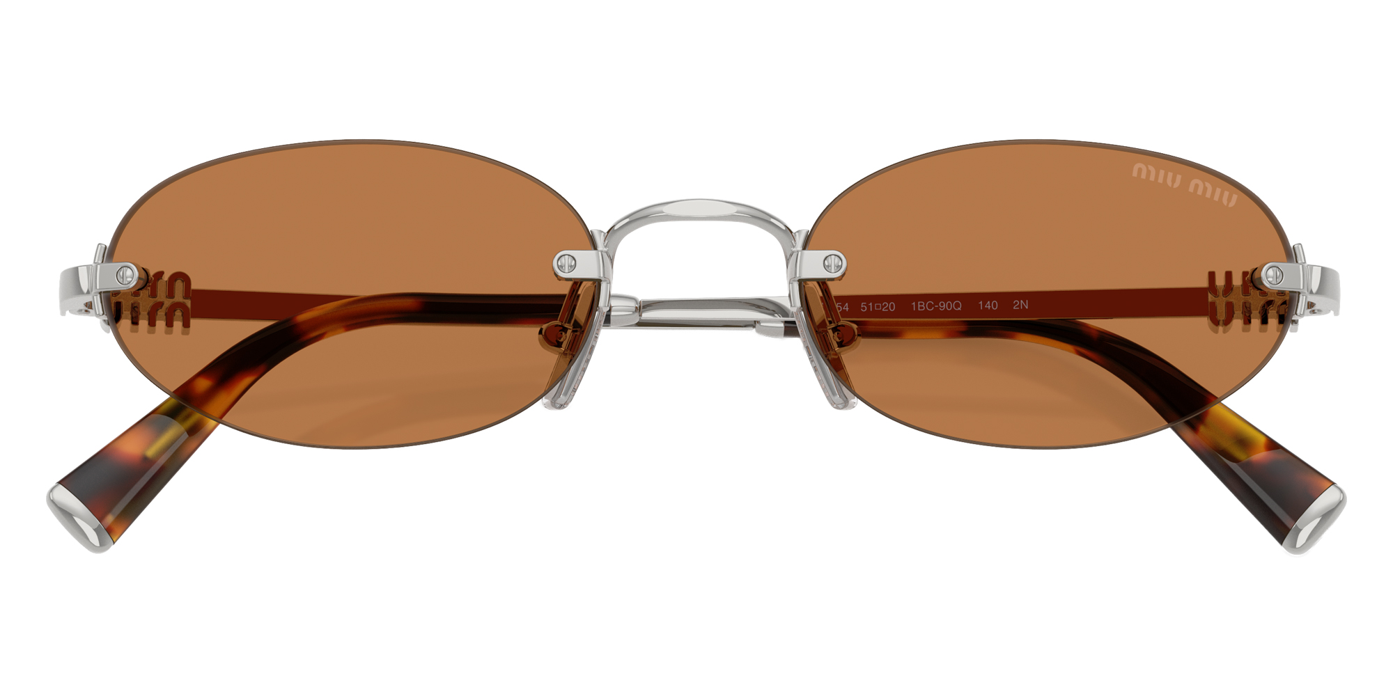 Color: Silver (1BC90Q) - Miu Miu MUA54S1BC90Q51