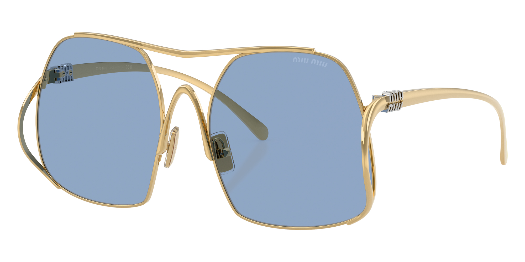 Color: Gold (5AK30U) - Miu Miu MUA55S5AK30U57