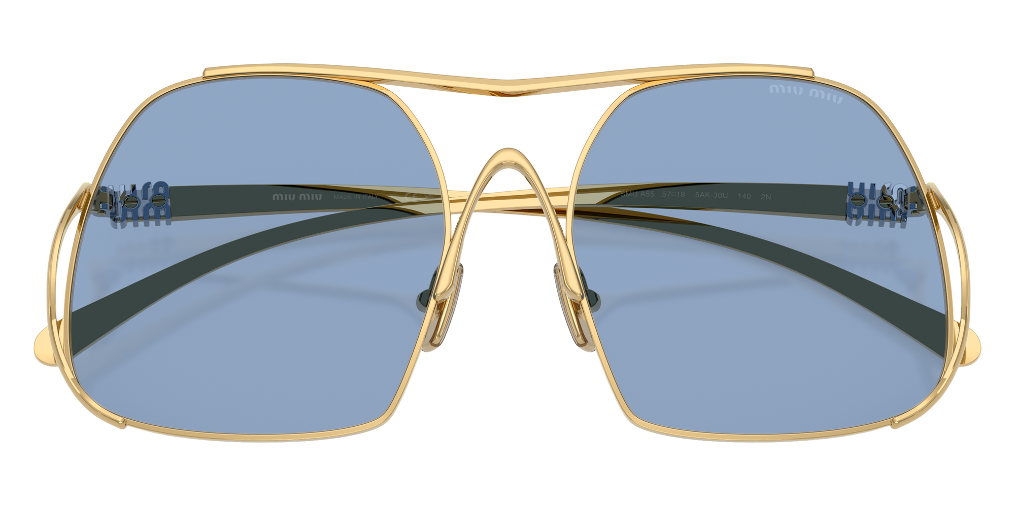 Color: Gold (5AK30U) - Miu Miu MUA55S5AK30U57