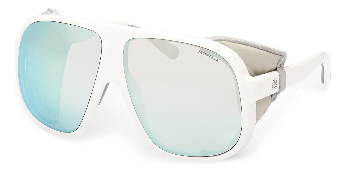 Color: Shiny White with Light Gray Leather Blinders (24C) - Moncler ML0206Diffractor24C66
