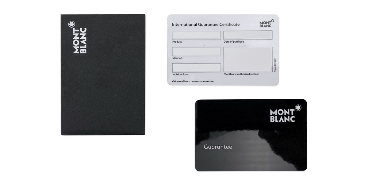 Certificate of Authenticity from Montblanc™