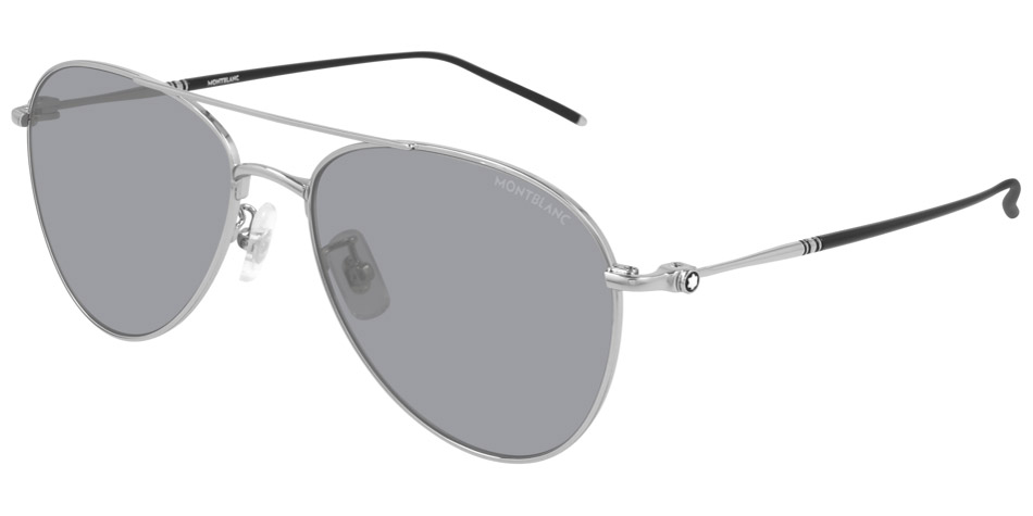 Montblanc™ MB0128S 002 58 Silver Sunglasses