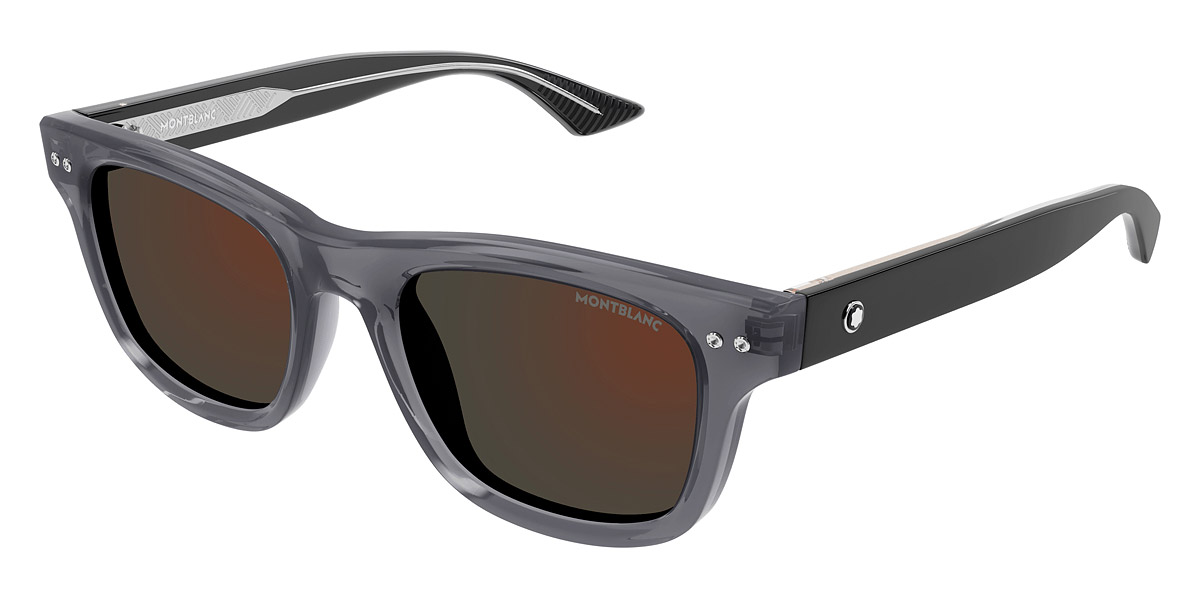 Montblanc™ MB0254S 003 53 Gray/Black Sunglasses