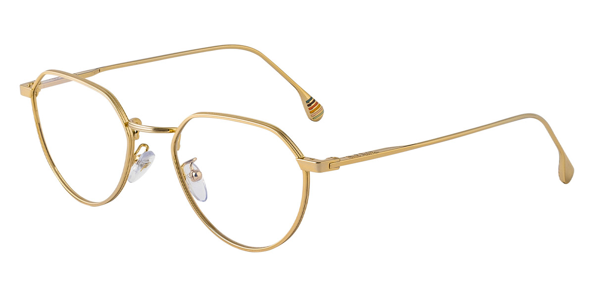 Paul Smith™ PSOP08751 FISHER 001 51 Shiny Gold Eyeglasses