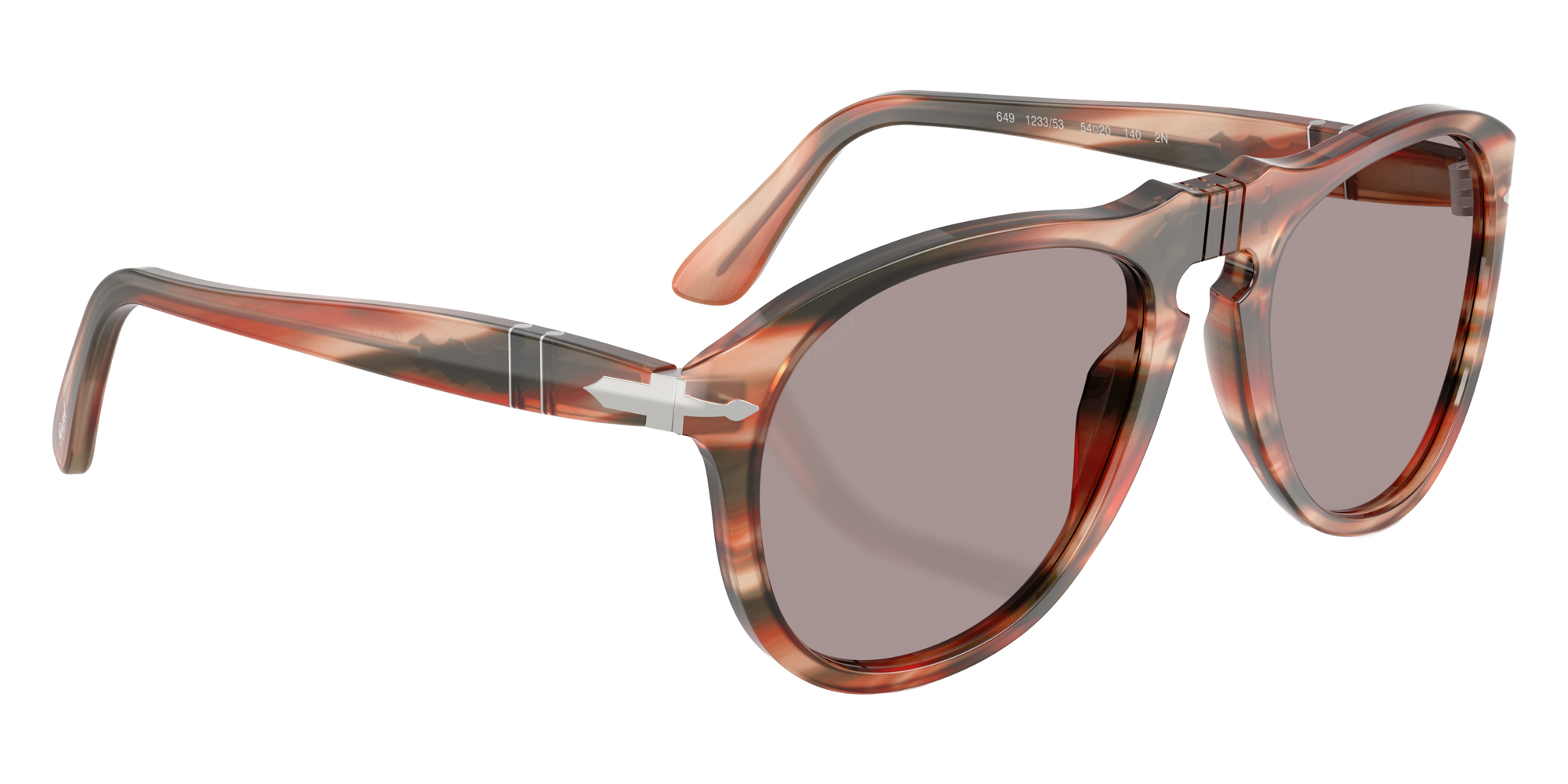 Color: Striped Red and Green (123353) - Persol PO064912335356