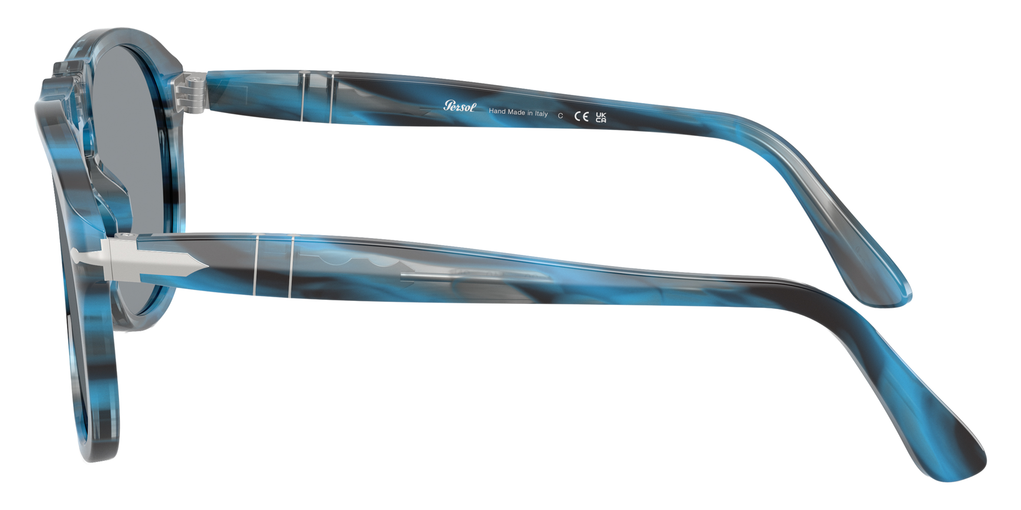 Color: Striped Blue and Gray (1234R5) - Persol PO06491234R556