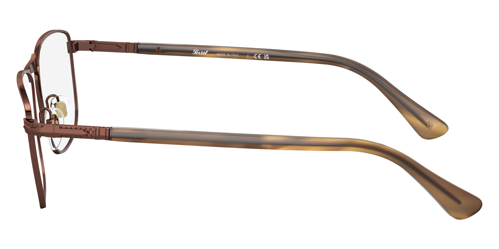 Color: Striped Brown/Shiny Brown (1124) - Persol PO1001V112453