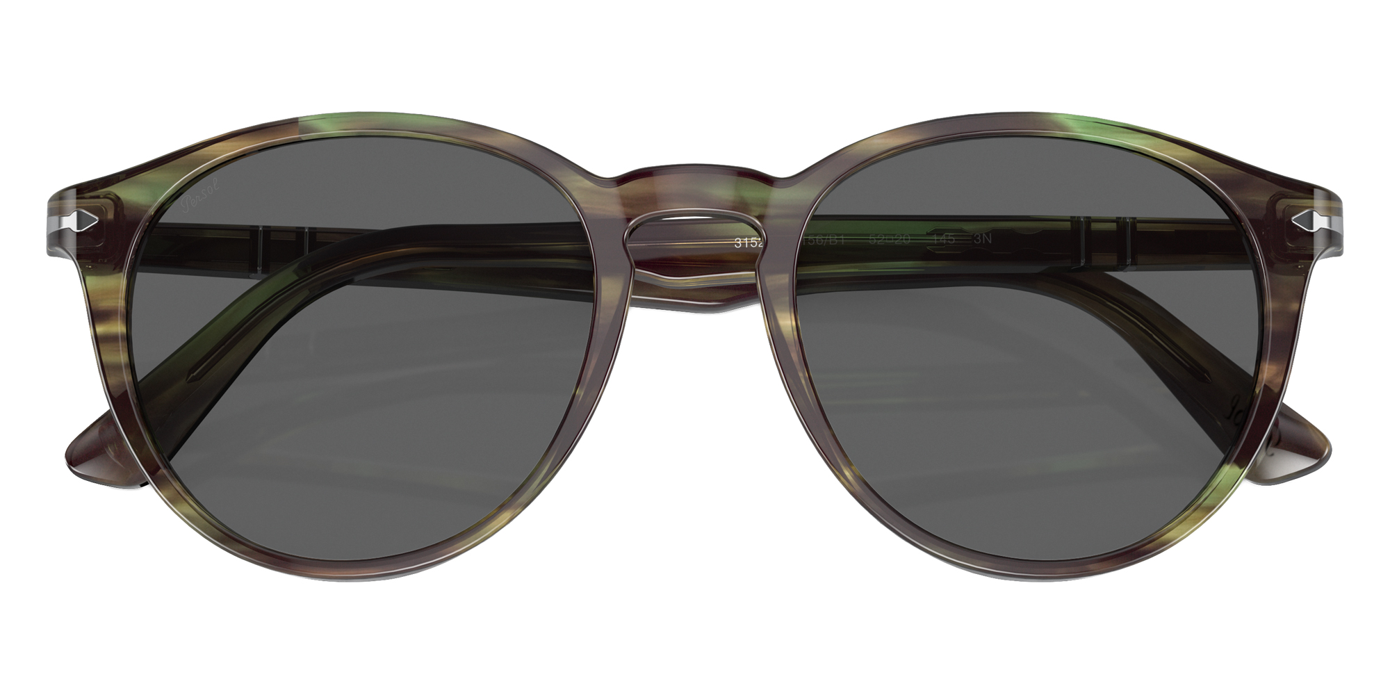 Color: Striped Green (1156B1) - Persol PO3152S1156B152