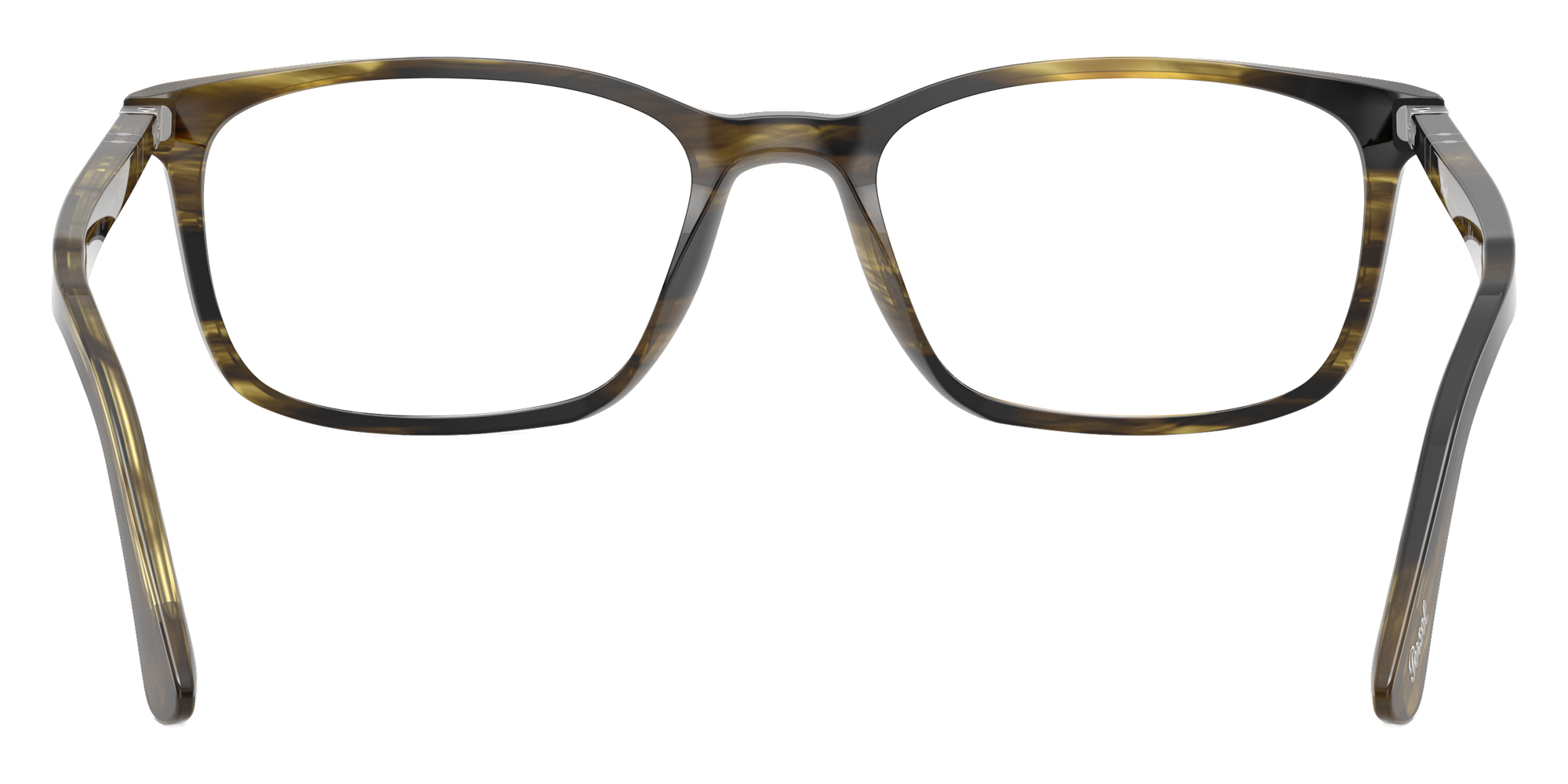 Color: Striped Black and Olive Green (1237) - Persol PO3189V123753