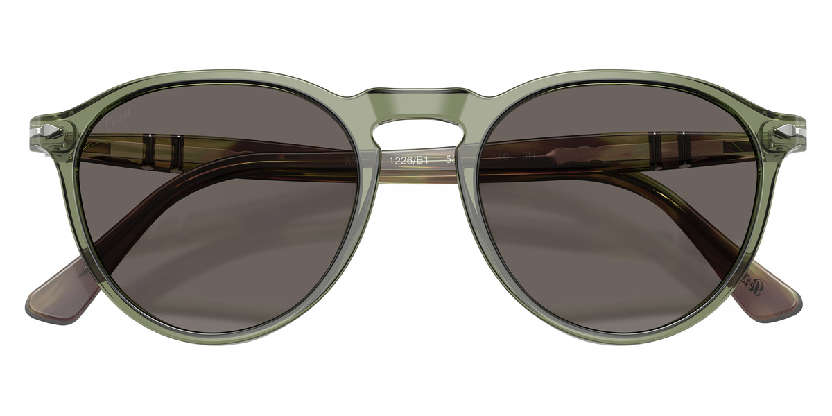Color: Transparent Green/Striped Green (1226B1) - Persol PO3286S1226B153