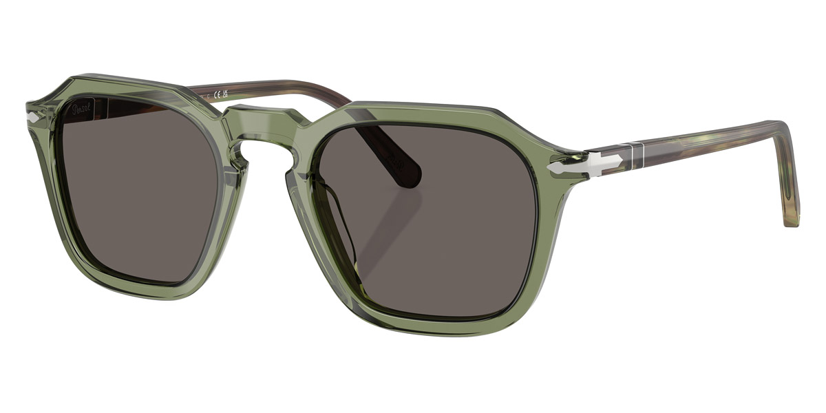 Color: Transparent Green/Striped Green (1226B1) - Persol PO3292S1226B152