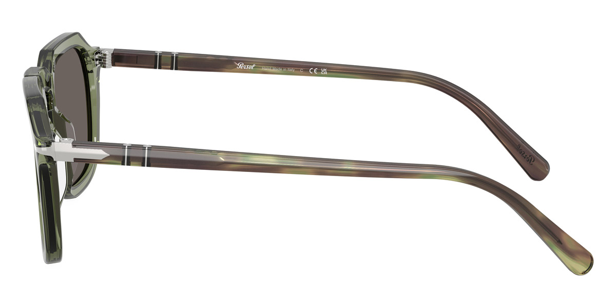 Color: Transparent Green/Striped Green (1226B1) - Persol PO3292S1226B152