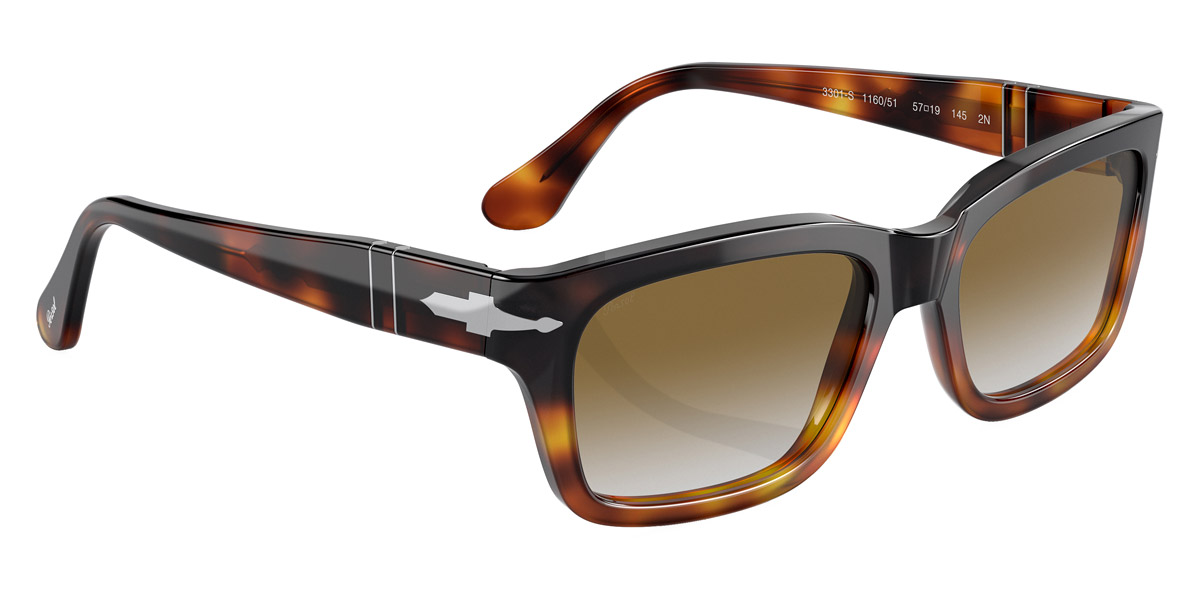 Color: Brown Cut Light Brown Tortoise/Havana Red (116051) - Persol PO3301S11605157