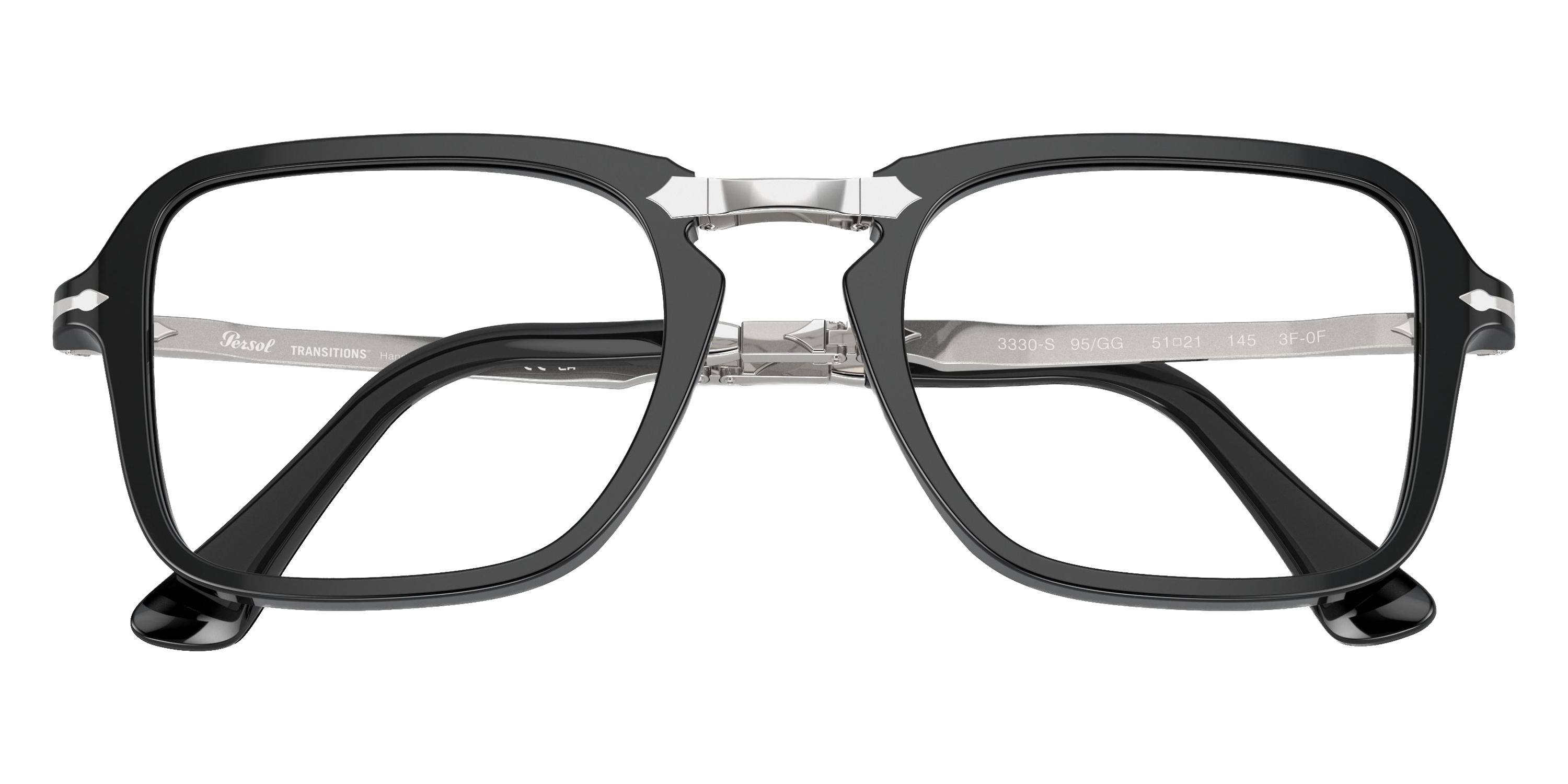 Color: Black/Silver (95/GG) - Persol PO3330S95/GG51