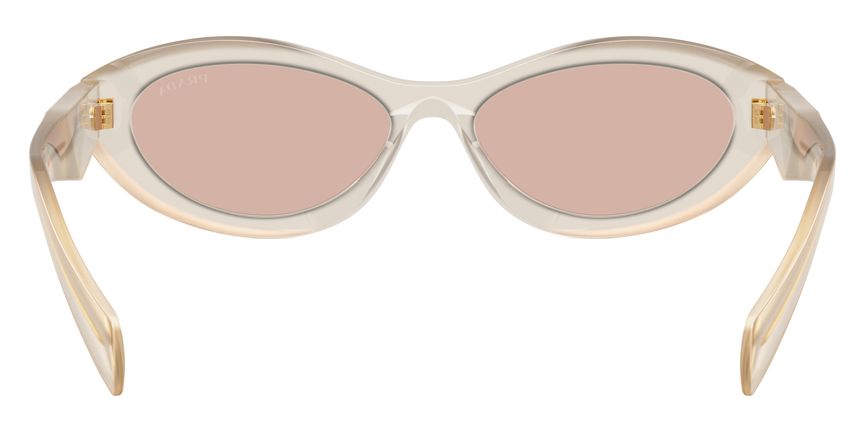 PRADA シルバーオーバルサングラス 58-16-130 ケース付き