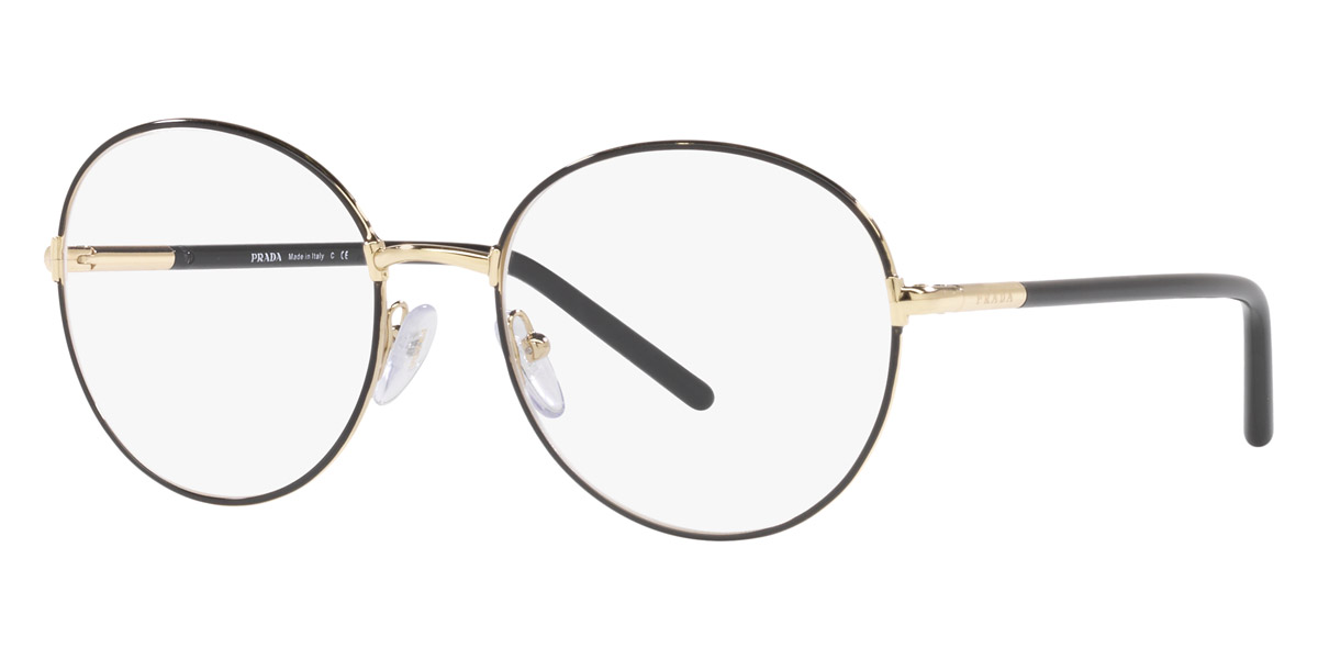 Prada™ PR 55WV AAV1O1 53 Pale Gold/Black Eyeglasses