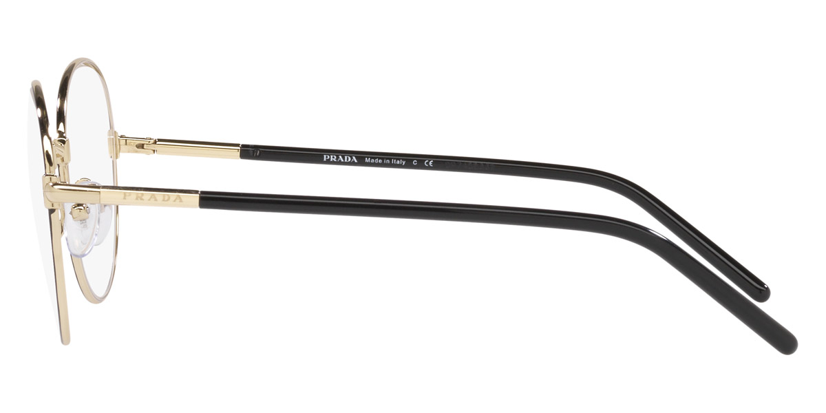 Prada™ PR 55WV AAV1O1 53 Pale Gold/Black Eyeglasses