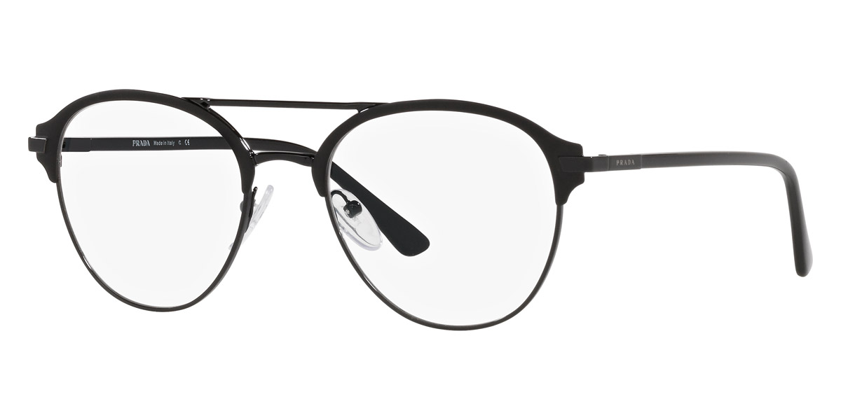 Prada™ PR 61WV 07F1O1 53 Matte Black/Black Eyeglasses
