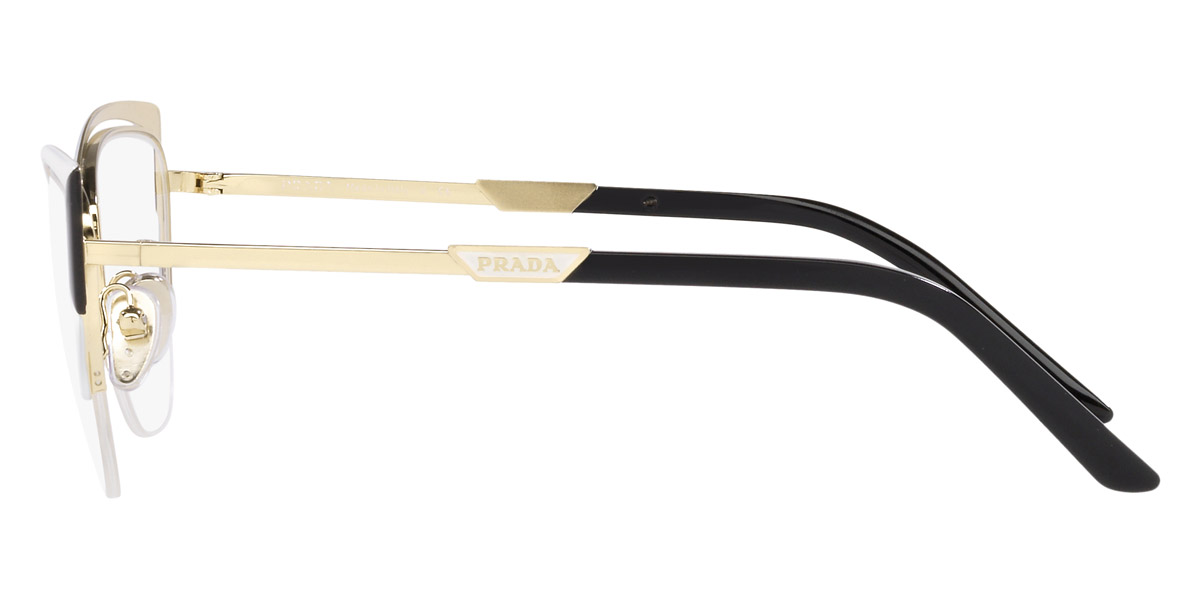 Prada™ PR 63YV 11A1O1 54 Talc/Black/Pale Gold Eyeglasses