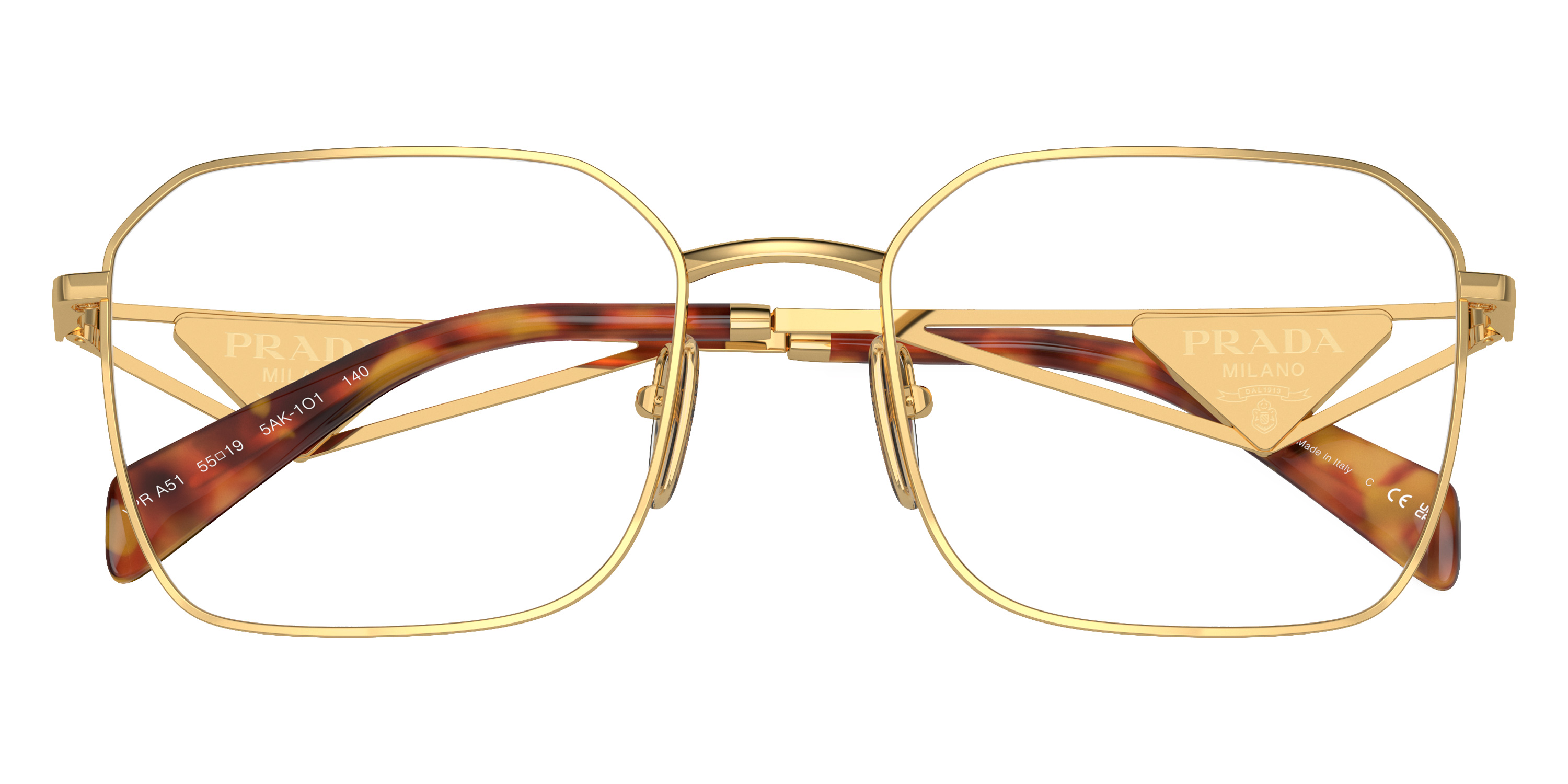 Color: Gold (5AK1O1) - Prada PRA51V5AK1O155