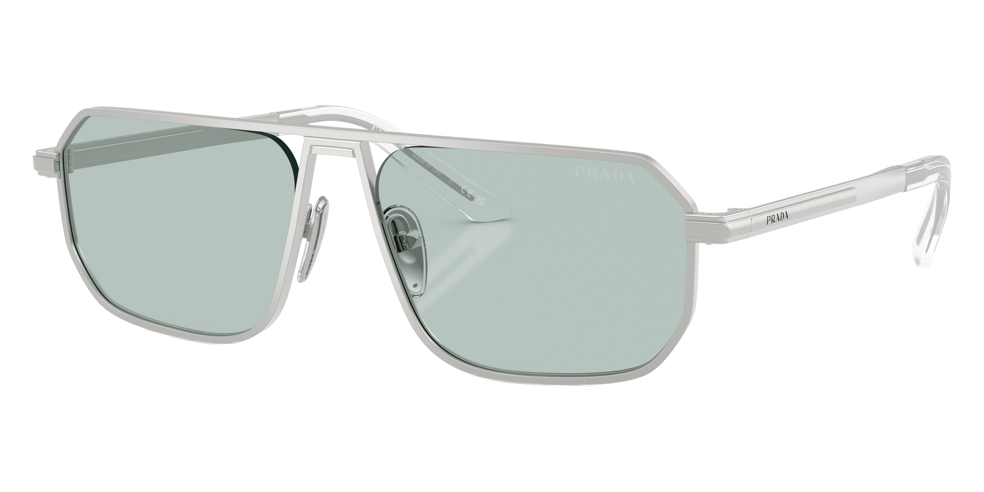 Color: Matte Silver (27540N) - Prada PRA53S27540N59