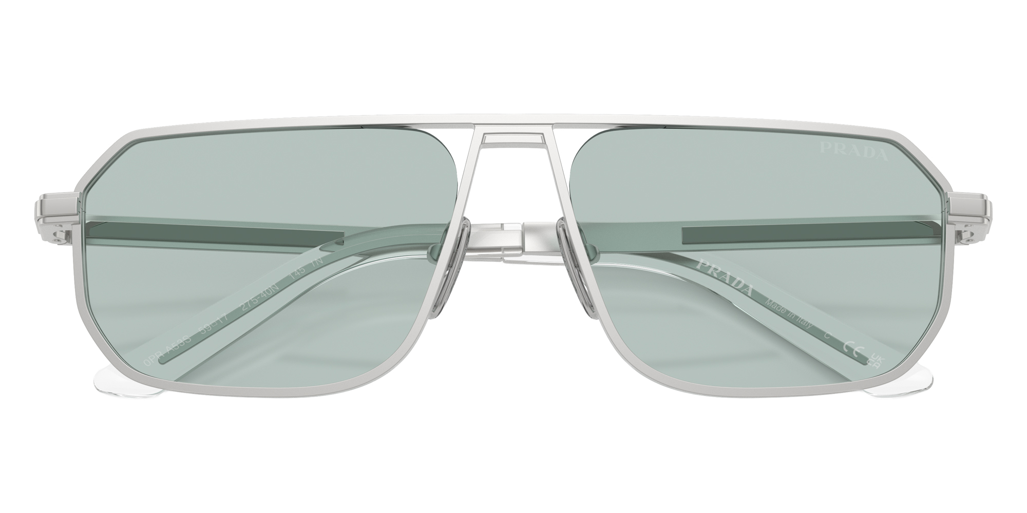 Color: Matte Silver (27540N) - Prada PRA53S27540N59